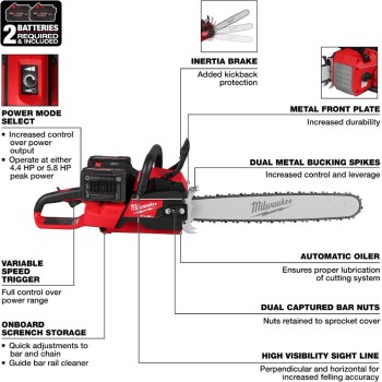 Milwaukee Tool M18 Chainsaw Kit - 20"