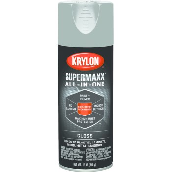 Krylon 8955 Supermaxx Paint, Spray ~ Classic Gray Gloss