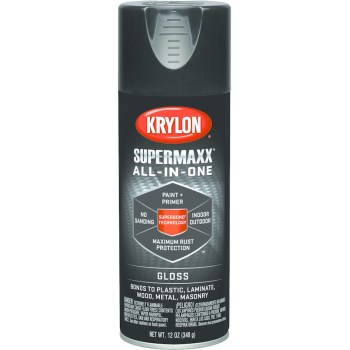 Krylon 8952 Supermaxx Paint, Spray ~ Black Gloss