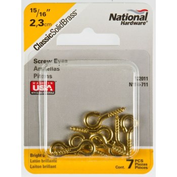 Solid Brass Screw Eye, Visual Pack 2011 #212
