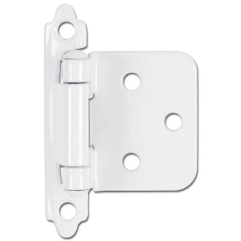 Hardware House  599936 Flush Cabinet Hinge, White