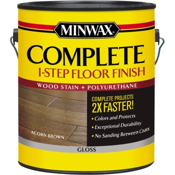 Minwax 672020000 Complete 1-Step Floor Gloss Finish, Gallon ~ Acorn Brown