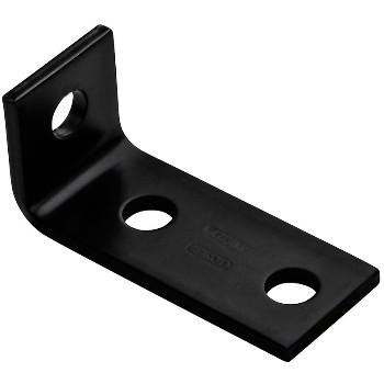 Offset Leg Corner Brace,  Black HD ~ 3.5" x 1.6" x 3/16"