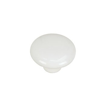 Knob, White Porcelain  1.5"