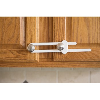 White Slide Cabinet Lock