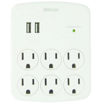 6 Outlet Usb Surge Tap