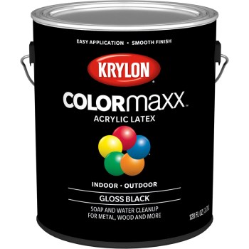 Colormaxx Black Paint, Black ~ Gallon