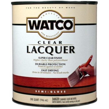 Watco Lacquer Clear Wood Finish, Semi-Gloss - Quart