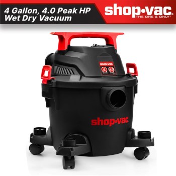 Shop-Vac Wet/Dry Vacuum - 4 Gal, 4.5 Peak HP