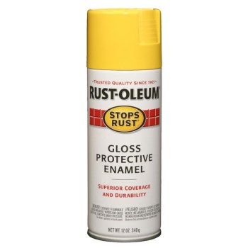 Stops Rust Enamel Spray, Gloss Sunburst Yellow - 12 oz