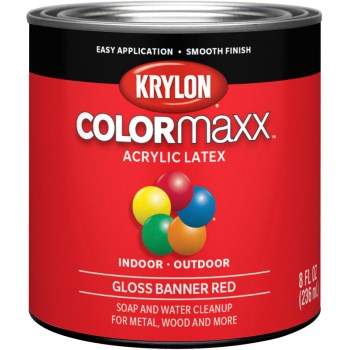 COLORmaxx PAINT, Banner Red Gloss ~ 1/2 pint