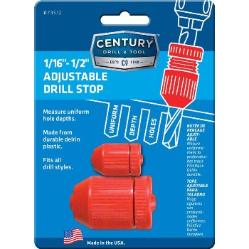 UPC 081838735128 product image for Century Drill & Tool   73512 Drill Stop Set, Adjustable ~ 2 Piece | upcitemdb.com