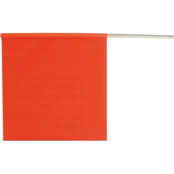 S-line 49893-13 Fluorescent Orange Safety Flag On A Dowel ~ 18" X 18"