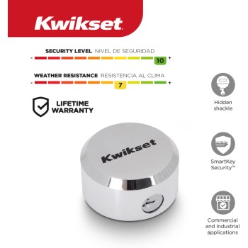 Kwikset SmartKey Hidden Shackle Padlock - 2-7/8"