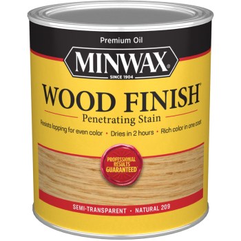 Minwax 70000 Semi-Transparent Wood Stain, Natural ~ Quart