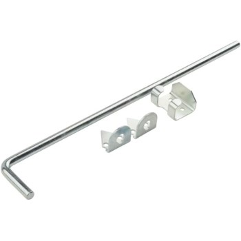 Adjustable Throw Cane Bolt, Zinc - 1/2" x 18"