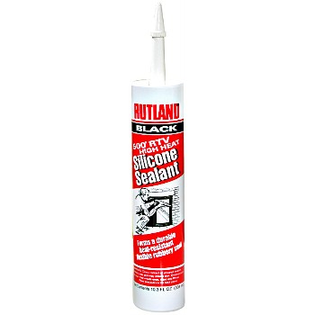 Rutland 76 High-heat Silicone Sealant, Black ~ 10.3 Oz Tube