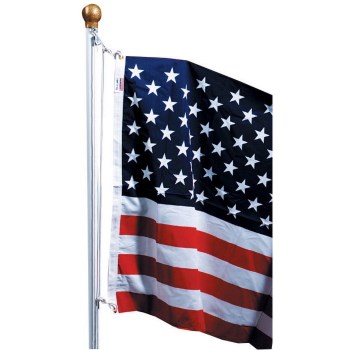 U.S. Flag Pole Kit, In-Ground - 18 Ft with 3' x 5' Flag