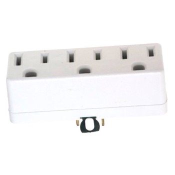 Three Outlet Grounded Adapter ~ 15A - 125V