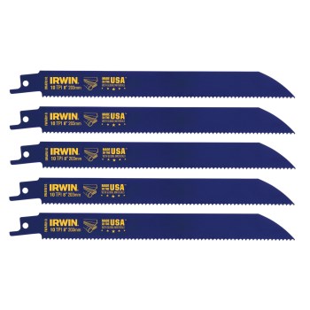 Irwin WeldTec Reciprocating Saw Blades - 8" x 10 TPI, 5pk