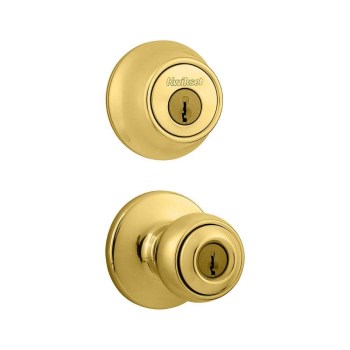 Polo Combo Lockset, Polished Brass