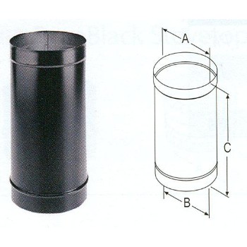 M & G Duravent 6DBK-12 Single Wall Stove Pipe, 24 Ga ~ 6" x 12"