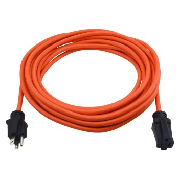 Prime Wire Outdoor Extension Cord, Orange - 14/3, 25 Ft