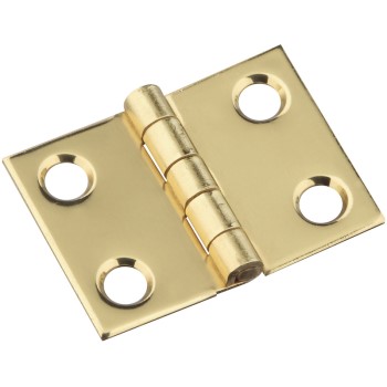 Solid Brass Broad Hinge, 4 pack ~ 3/4" x 1"