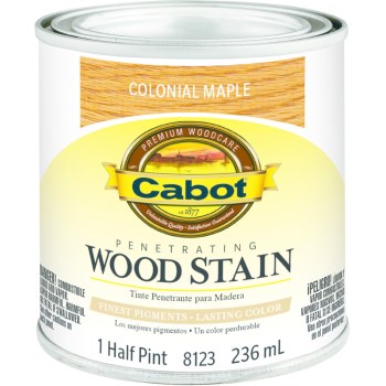 Cabot 1440008123003 Wood Stain - Colonial Maple - 1/2 Pint