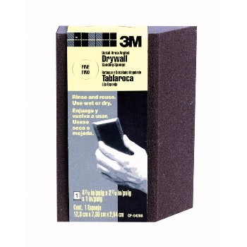 3M 051115070563 Sanding Sponge -  Angled Drywall Sponge - Fine grit