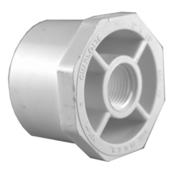 Charlotte Pipe PVC Sch 40 Reducing Bushing   1" x 3/4"