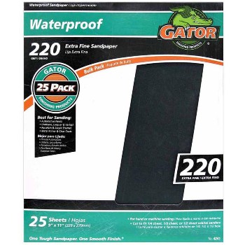 Sandpaper, Waterproof ~ 220 Fine Grit