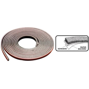 Storm Door/Window Replacement Weatherstrip, Gray ~ 7/32" thick x 1/4" W x 17 Ft