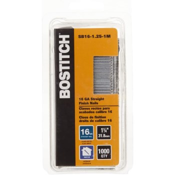 Bostitch 16-Gauge Straight Finish Nails - 1-1/4"