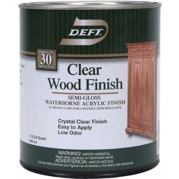 Deft 10804 Water Wood Interior Finish, Semi-gloss  ~ Quart