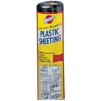 Carry Home CoverAll Plastic Sheeting, Black ~ 15 Ft x 25 Ft x 4 Mil 