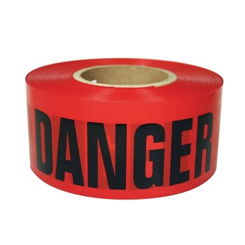 Intertape 600rd 300 Danger Safety Tape, Red ~ 3" X 300 Ft