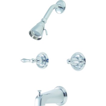Hardware House  125727 Tub & Shower Faucet, Two Handle ~ Chrome