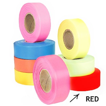 Intertape 6886 Flagging Tape, Red