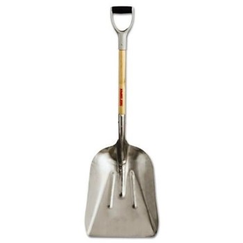 Hollow Back Grain Scoop , 14" Aluminum  Blade w/Ash Handle