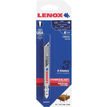 Lenox (Stanley Black & Decker) 1991406 3pk 6t Jig Blade