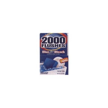 2000 Flushes 208017 Toilet Cleaner, 2000 Flushes Blue Plus Bleach 3.5 ounces