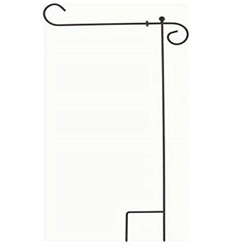 Garden Flag Holder, Black Steel - 40" x 19"