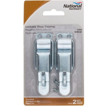 Lockable Draw Catch, Zinc Plated - 11/16" x 3-1/2"
