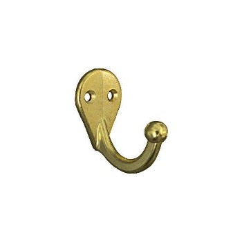 Brass Single Clothes Hook, Visual Pack 162 