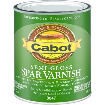 Cabot 1440008047005 Spar Varnish, Semi-gloss ~ Quart