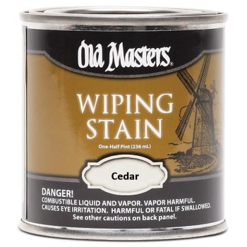 Old Masters 11916 Wiping Wood  Stain, Cedar ~ Half Pint 