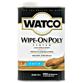 Rust-Oleum 68141 Wipe-On Poly,  Satin ~ Quart 