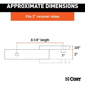 Curt Class 3 Ball Mount - 2" Drop, 3/4" Rise