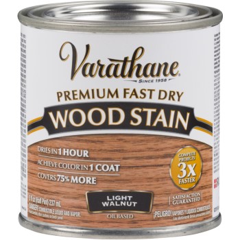 Varathane Premium Fast Dry Interior Wood Stain, Light Walnut ~ Half Pint